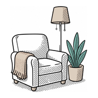 Settling in comfortably icon for new home setup services