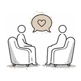Icon representing being heard and understood during downsizing